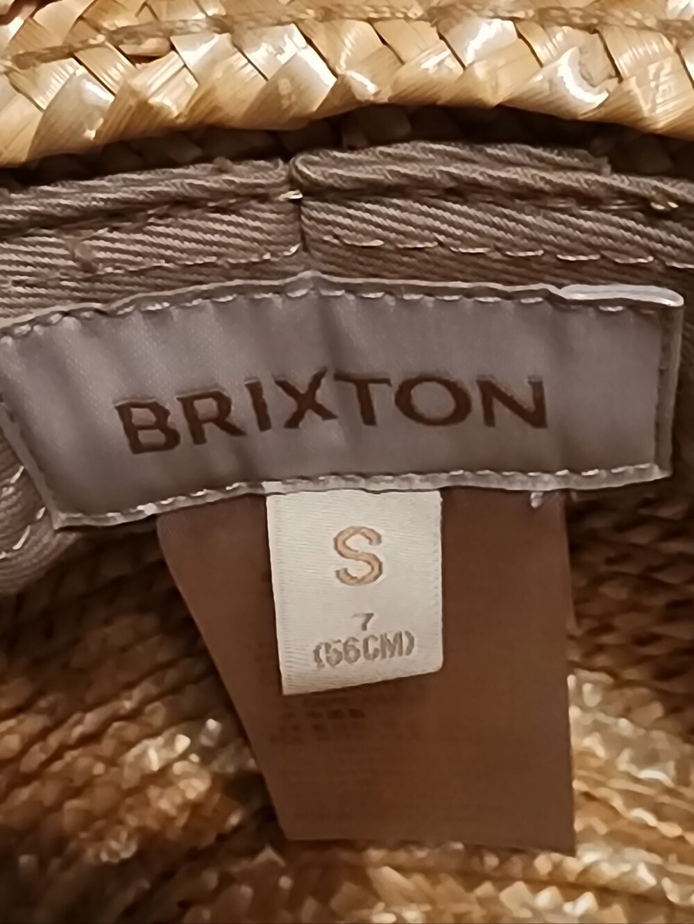 BRIXTON WOMEN'S STRAW HAT WITH BURGANDY RIBBON SIZE S - Picture 3 of 11